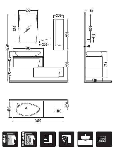 banyo dolabı